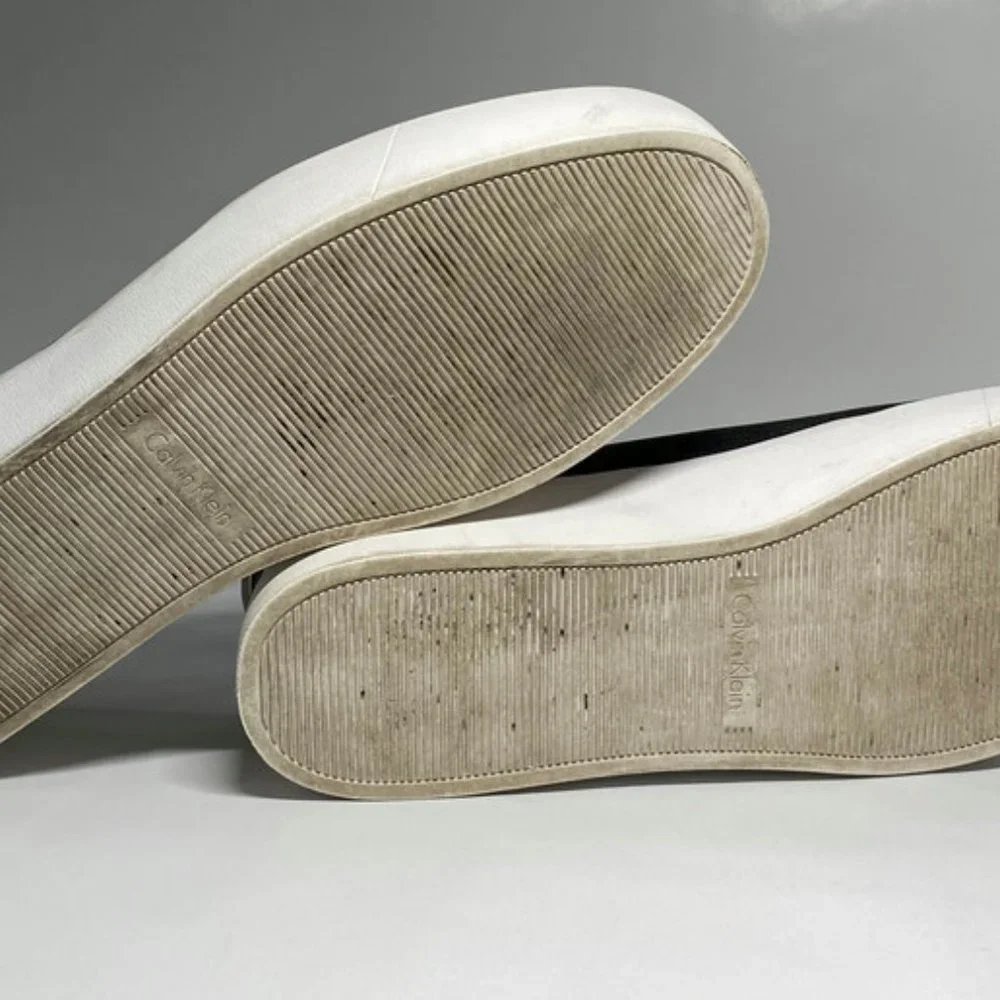 Calvin Klein Janie Platform Flats Black/White